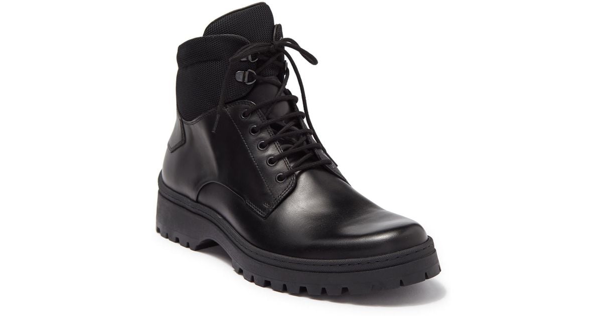 Bruno Magli Val Leather Boot in Black for Men - Lyst
