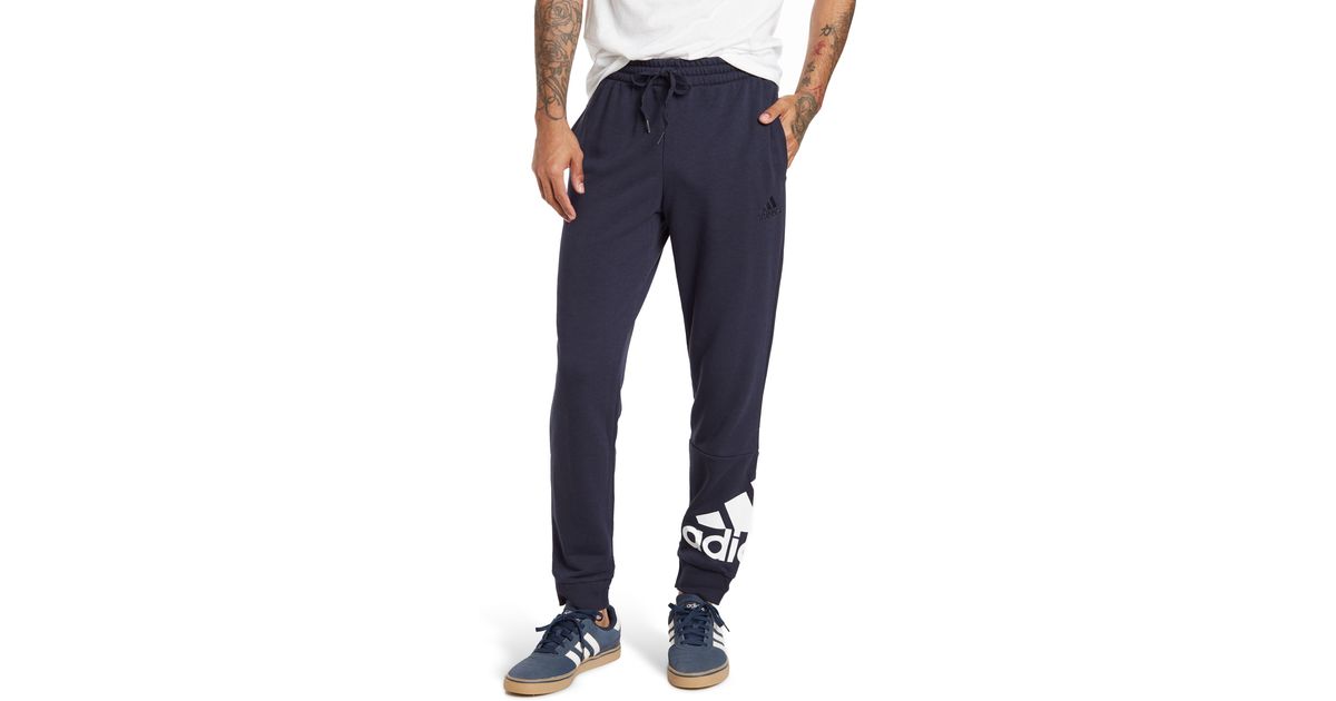 essentials french terry tapered cuff logo pants