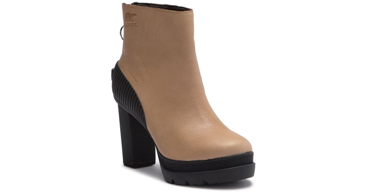 sorel dacie waterproof leather bootie