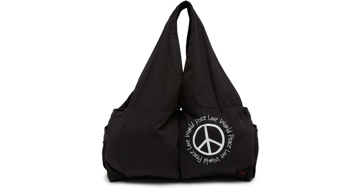 Lyst Peace Love World East West Gym Tote Bag In Black