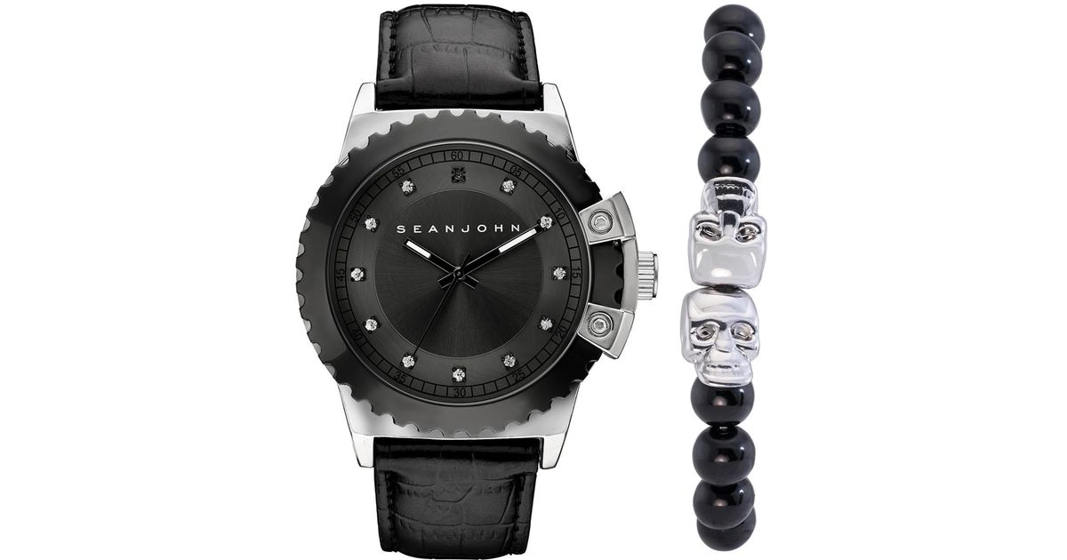 sean john watch and bracelet gift set 46mm