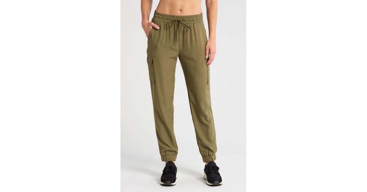 Jessica Simpson Cargo Pocket Joggers in Green Lyst