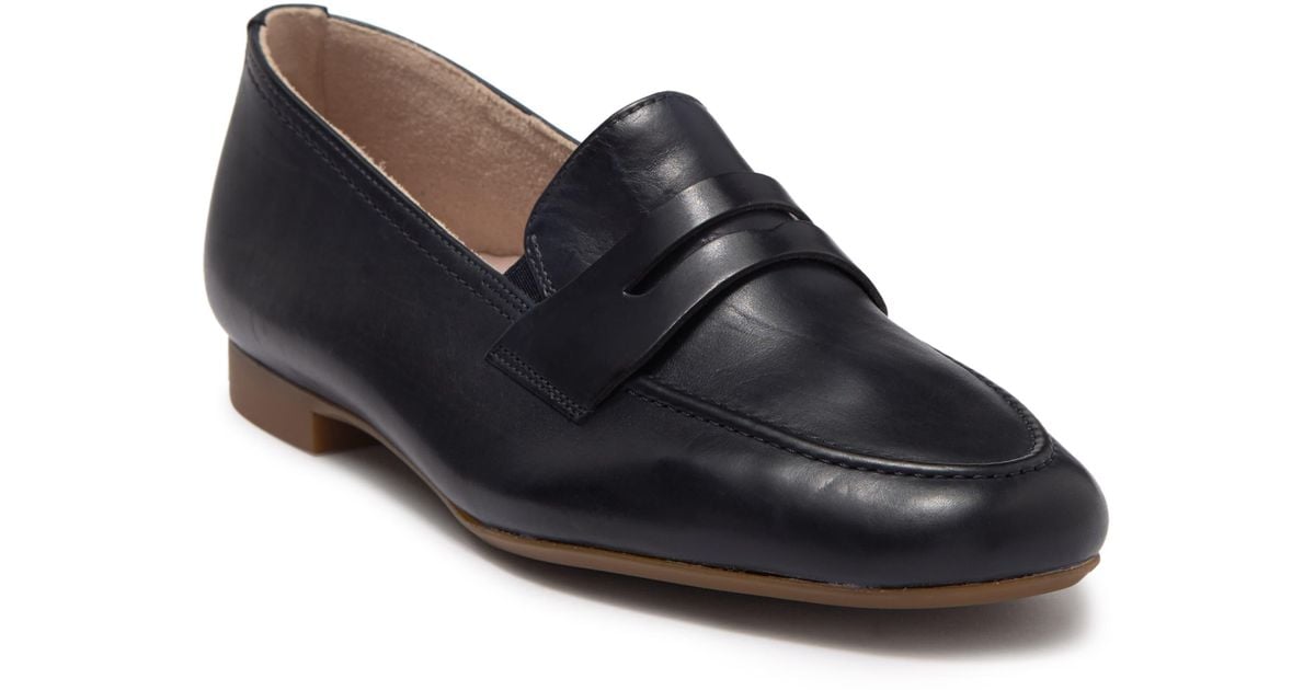 Paul Green Bonnie Leather Penny Loafer in Black - Lyst