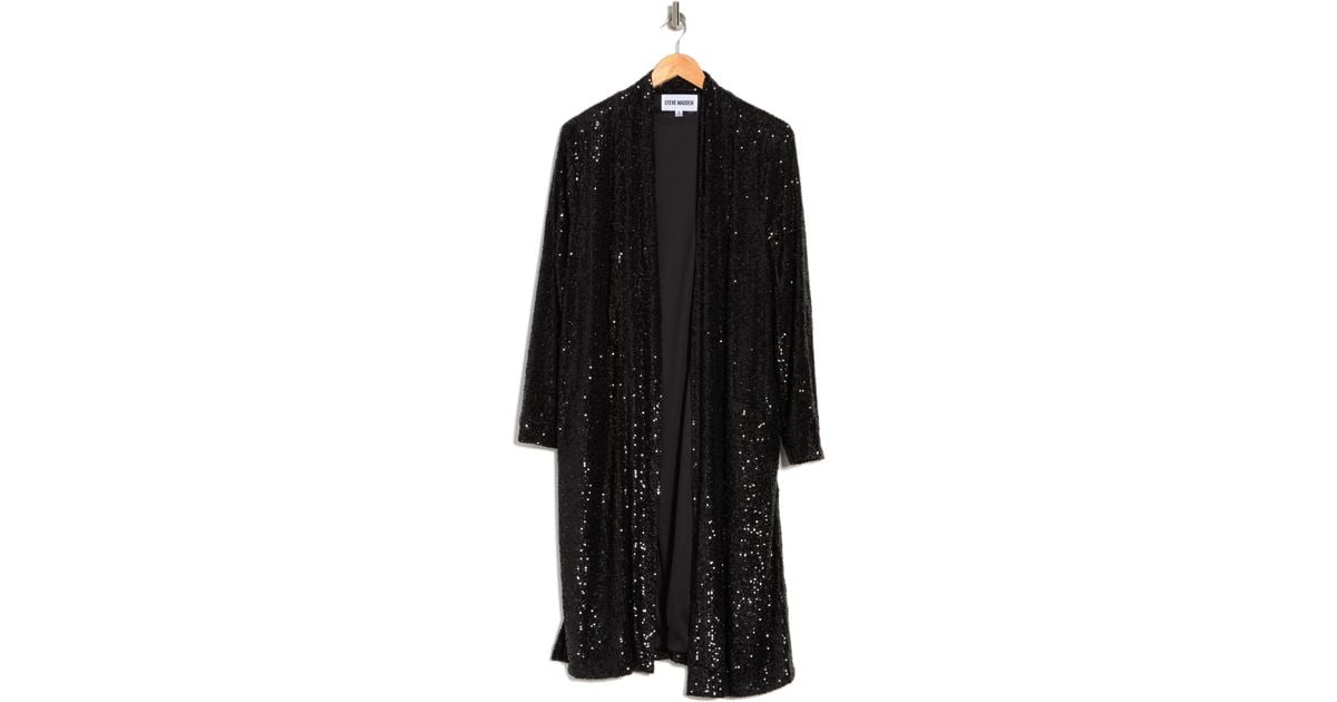 Steve Madden Glitterbomb Sequin Duster In Silver Sequin At Nordstrom Rack  in Natural