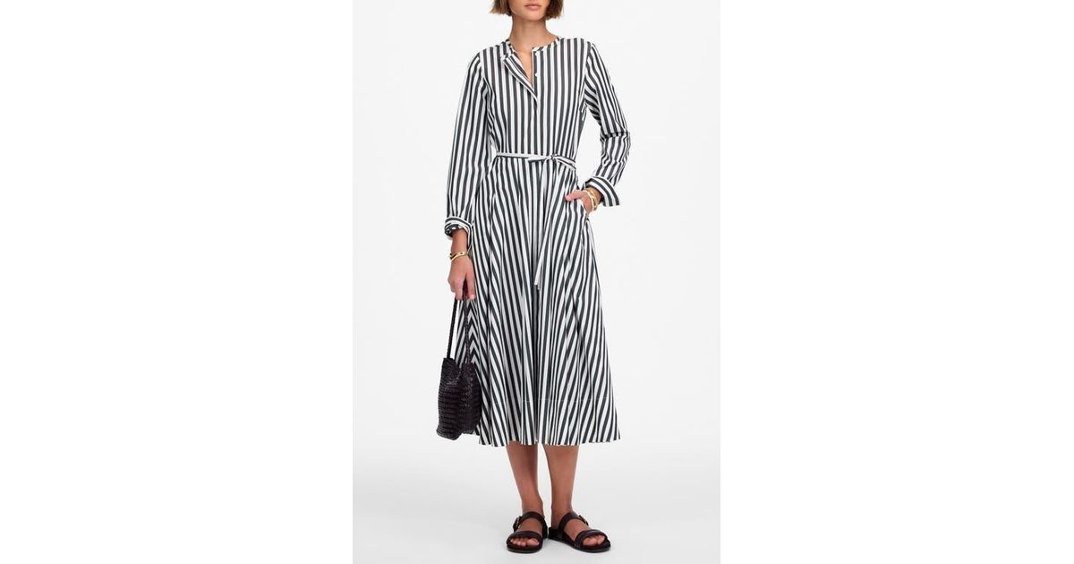 madewell striped shirt dress Crewneck Mini T-Shirt Dress