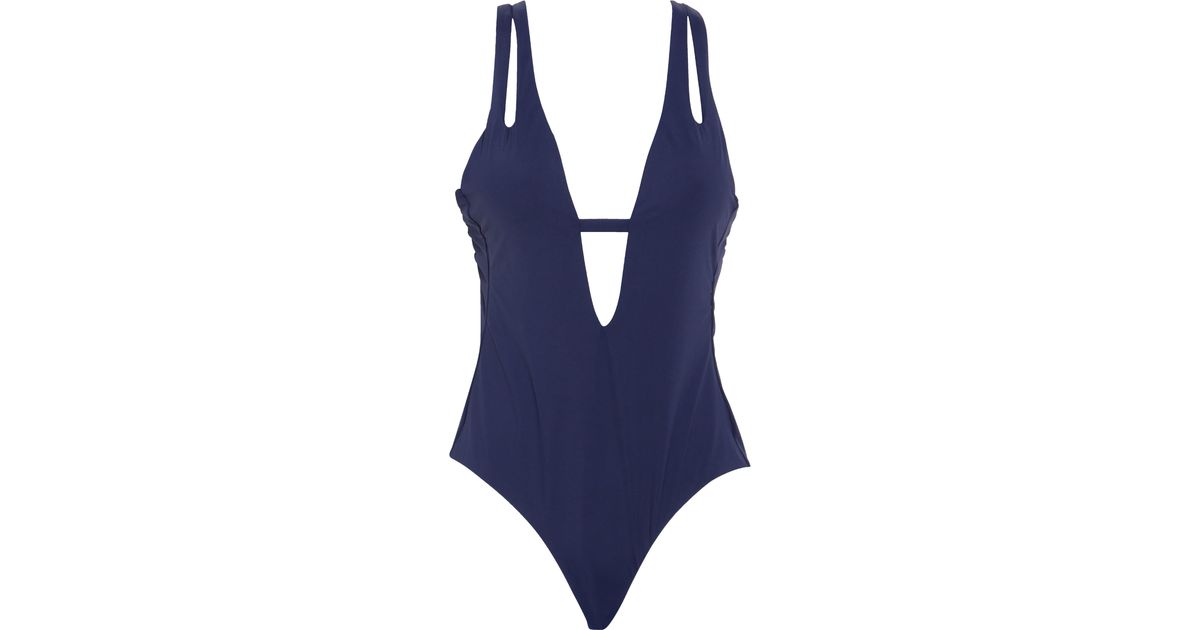 Becca Code Teardrop One-piece Swimsuit in Blue | Lyst