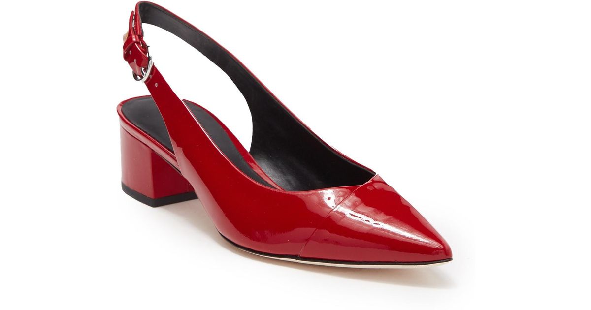 giana patent leather slingbacks by me too