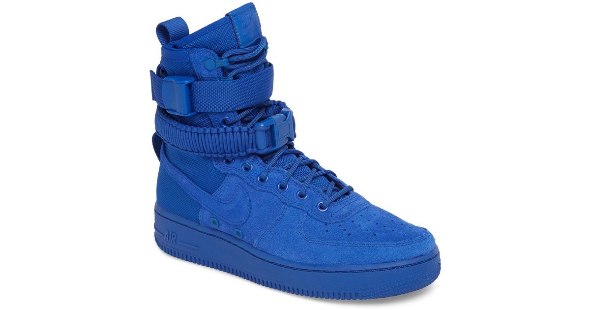 Nike Leather Sf Air Force 1 Sneakers in Blue for Men - Save 76% | Lyst