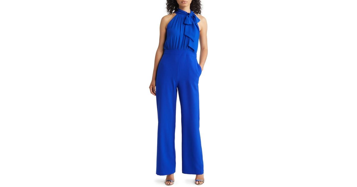 Vince camuto store chiffon halter jumpsuit