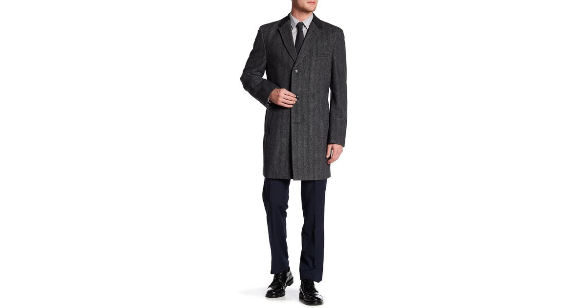tommy hilfiger italian wool topcoat