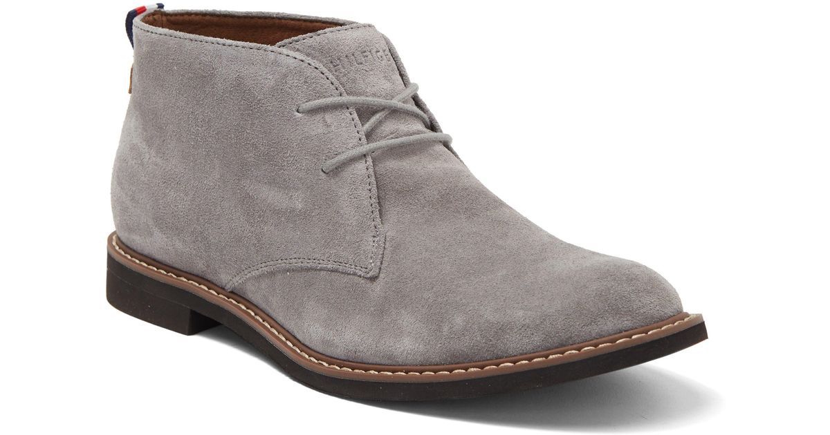 Tommy Hilfiger Gervis Suede Chukka Boot In Dgrsu (dk Grey3) At