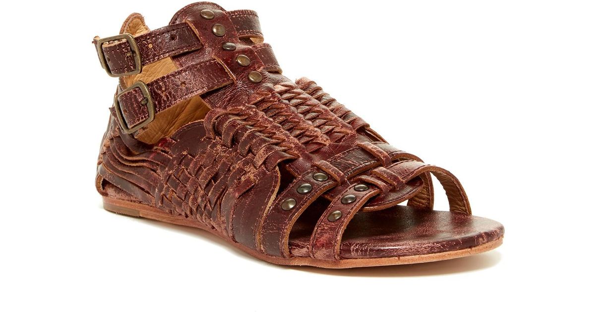 bed stu claire oxblood sandal