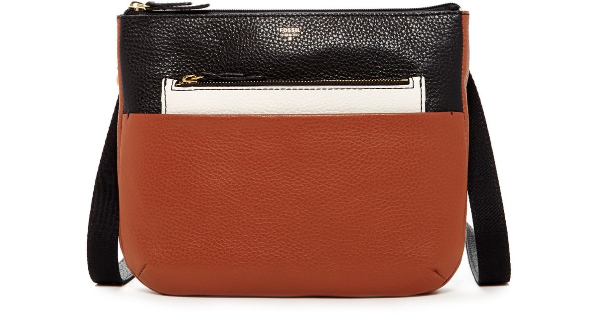 Fossil Tessa Leather Crossbody in Brown 