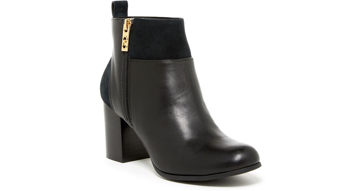calvin klein sharla black heeled lace up ankle boots