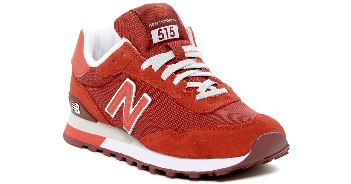 New Balance Suede 515 Classic Sneaker in Red-Grey (Red) for Men - Lyst