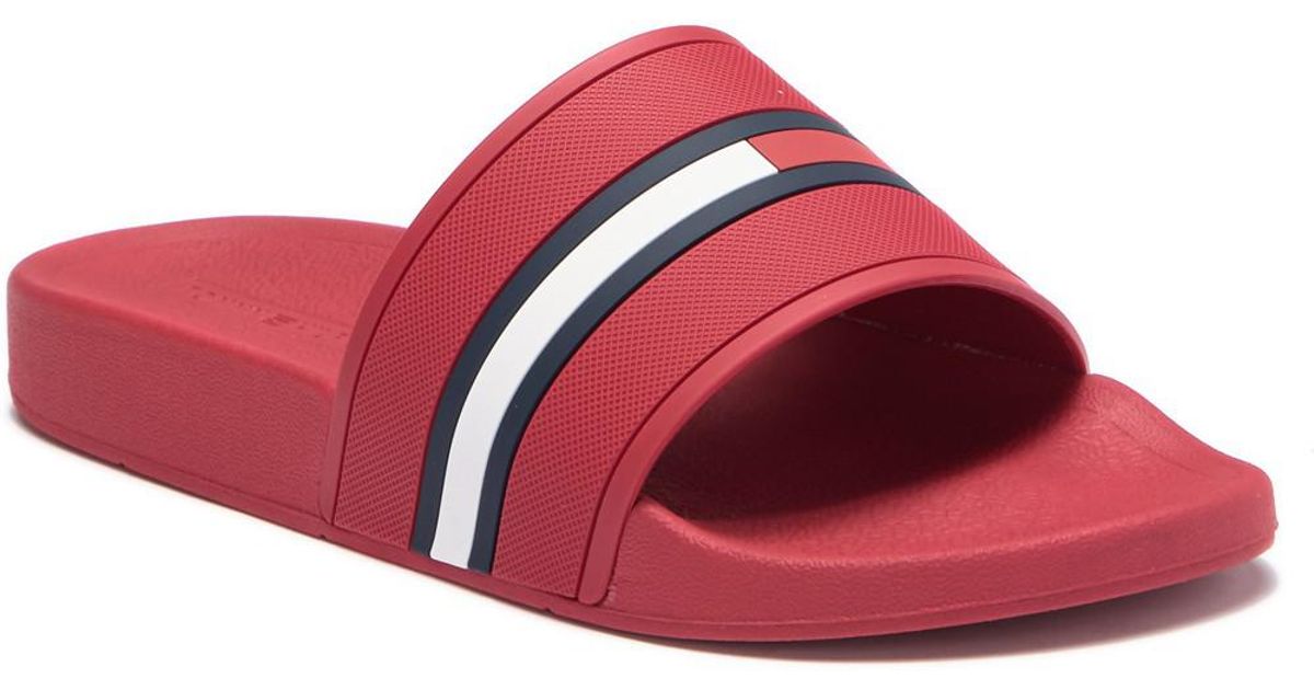red tommy hilfiger sandals 