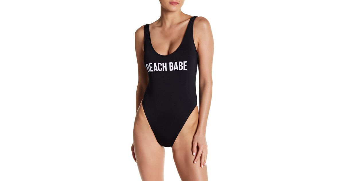 beach babe one piece swimsuit
