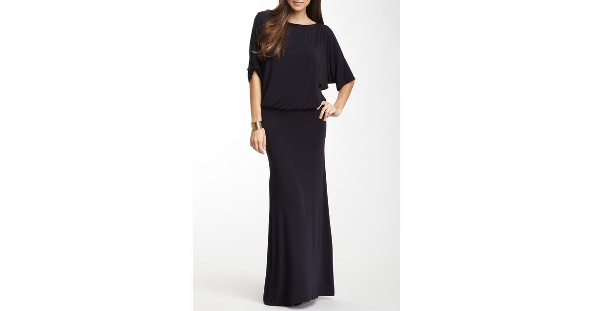 Synthetic Dolman Sleeve Maxi Dress 