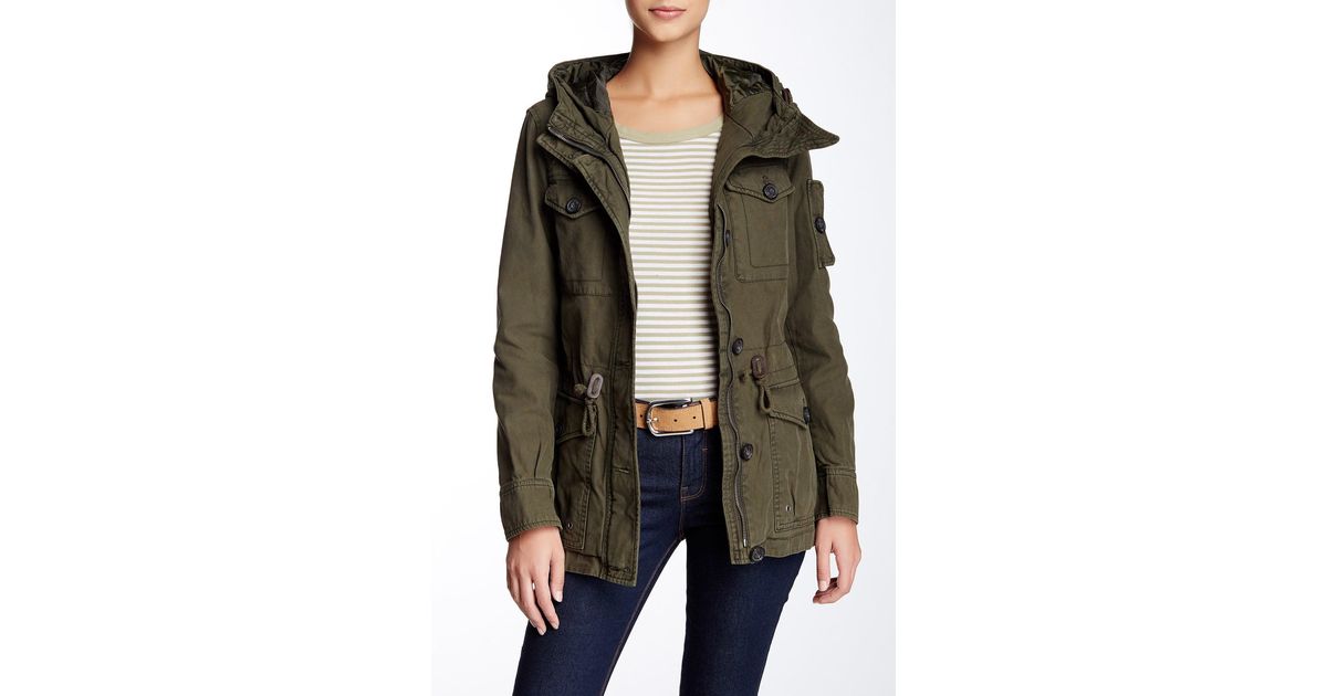 levi's hooded military jacket