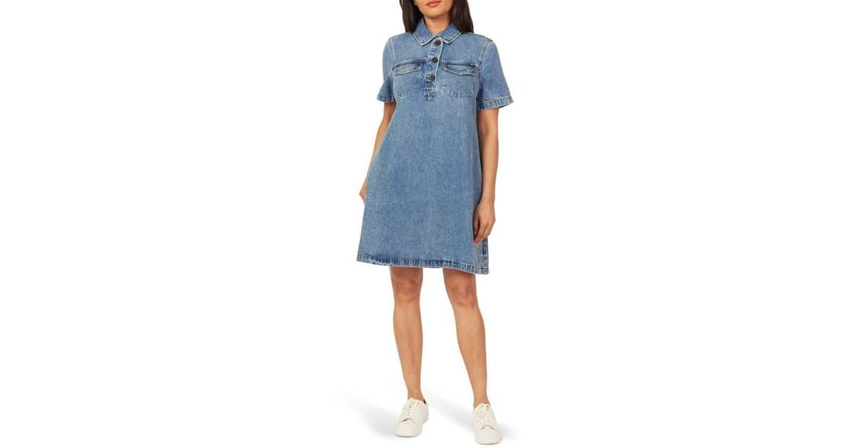 scotch and soda denim dress Scotch & Soda A-line Denim Long Sleeve Dress Blue 16 Years Girl