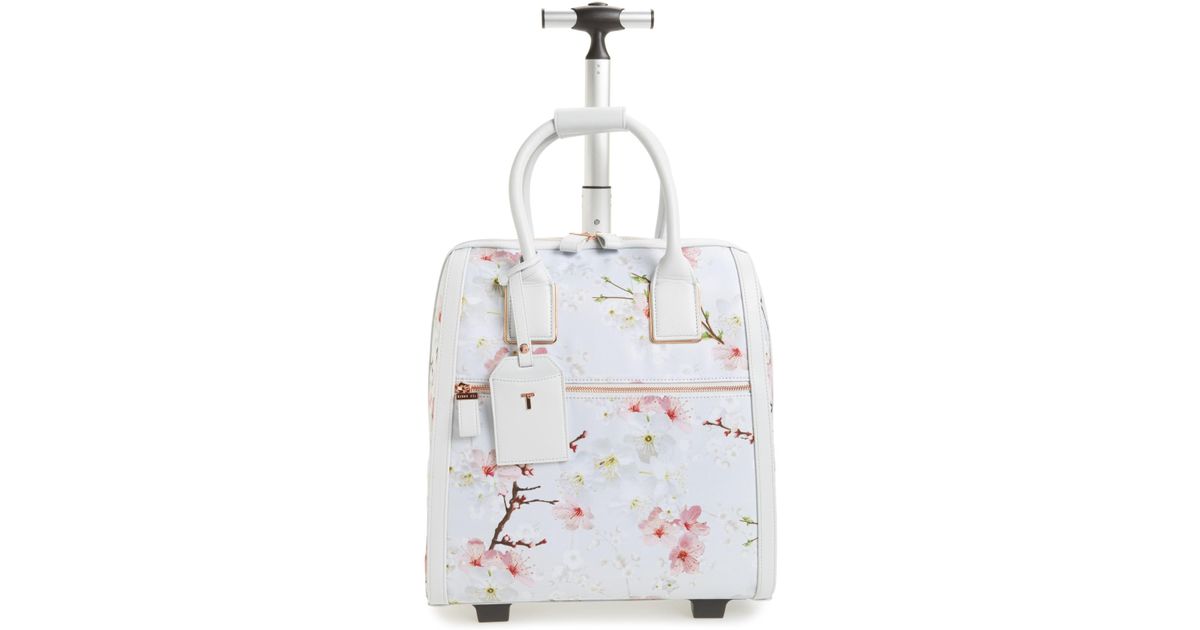 Ted Baker Alayaa Cherry Blossom Two-wheel Travel Bag in Light Grey ...