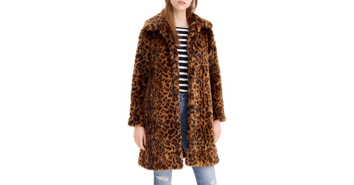 j crew leopard coat