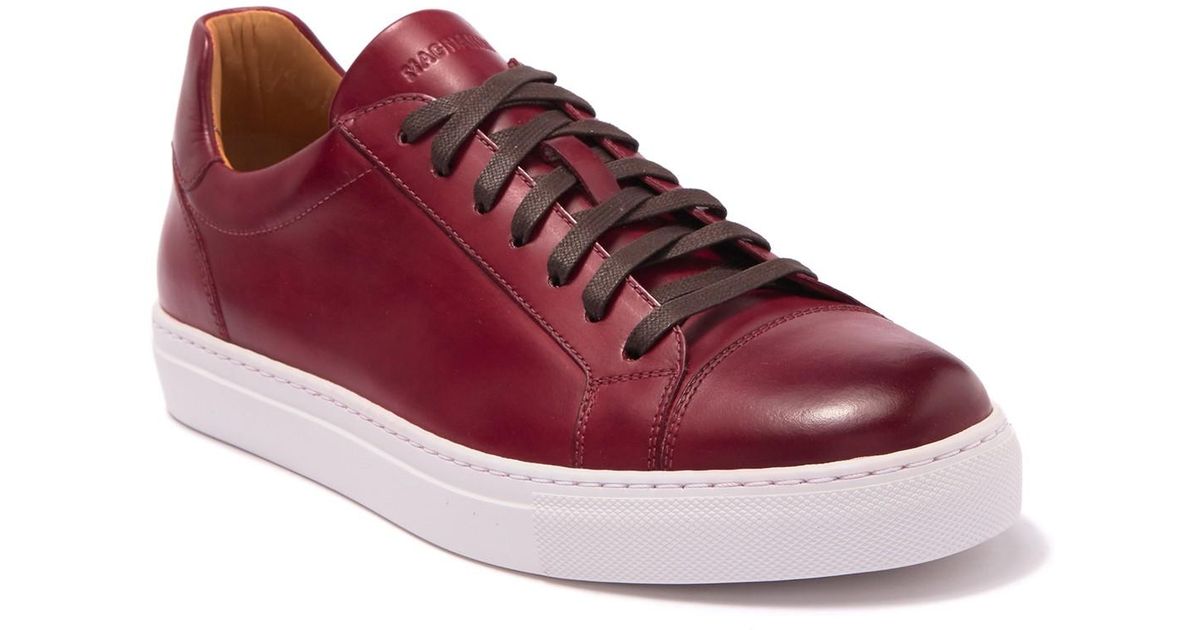 magnanni red sneakers
