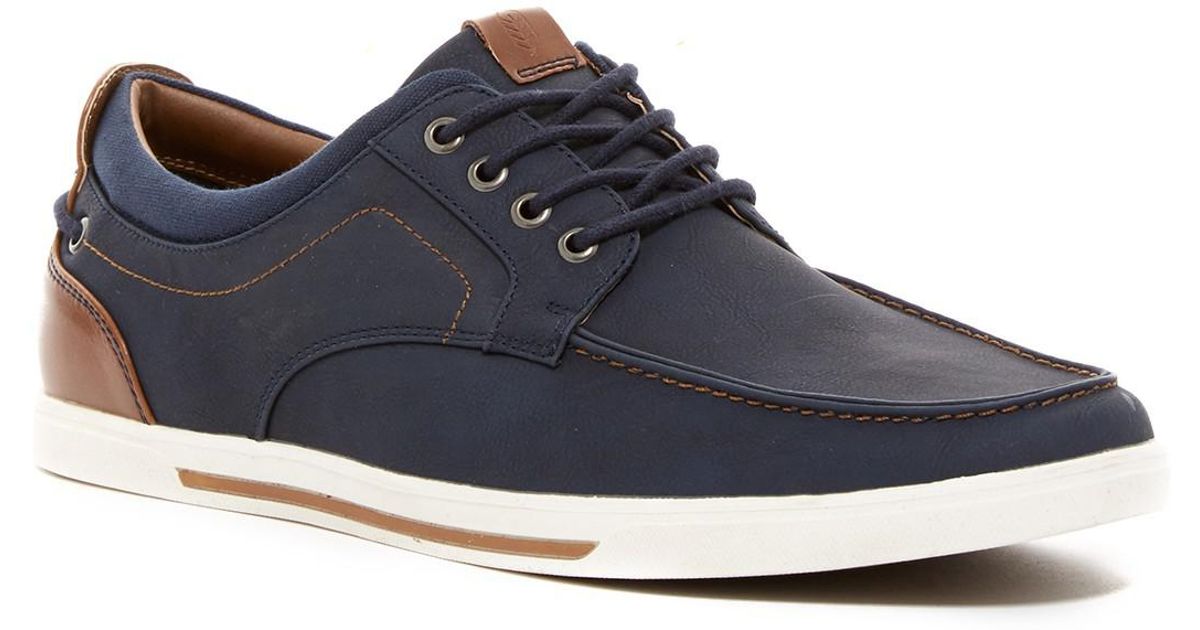 Call It Spring Leather Fabiano Boat Shoe in Navy (Blue Call It Spring Leather Fabiano Boat Shoe in Navy (Blue