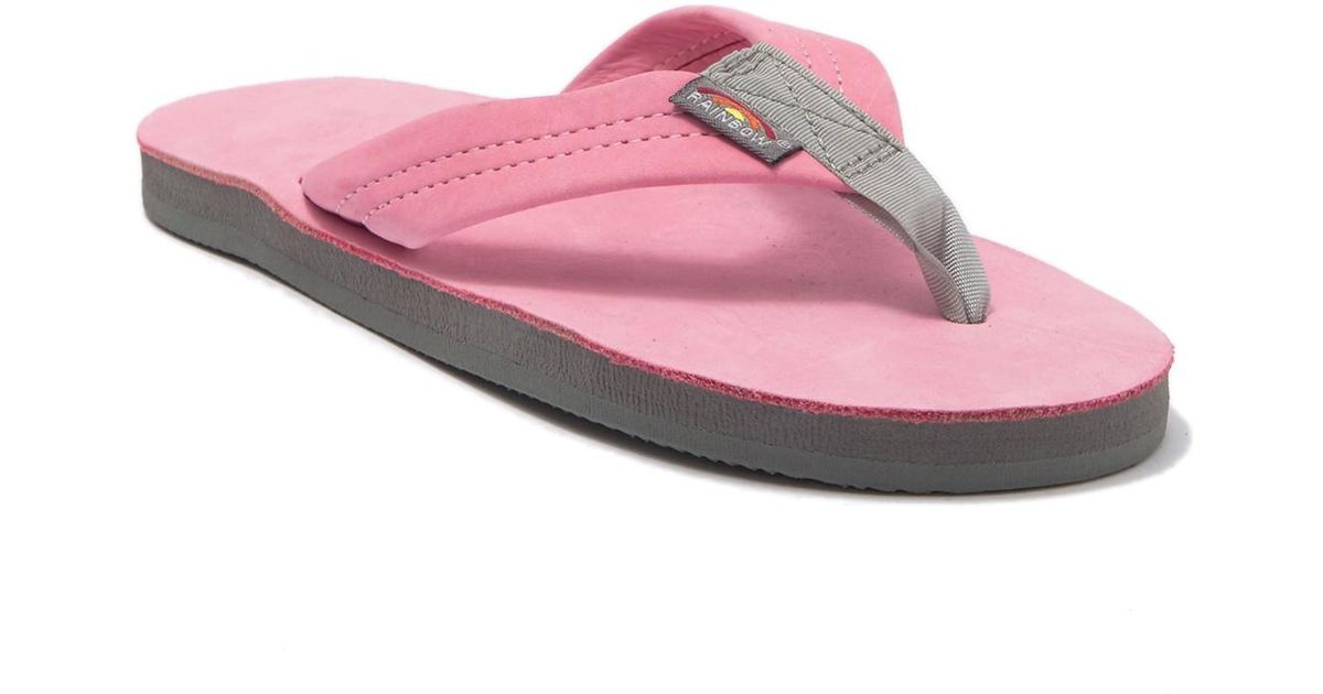 pink rainbow flip flops
