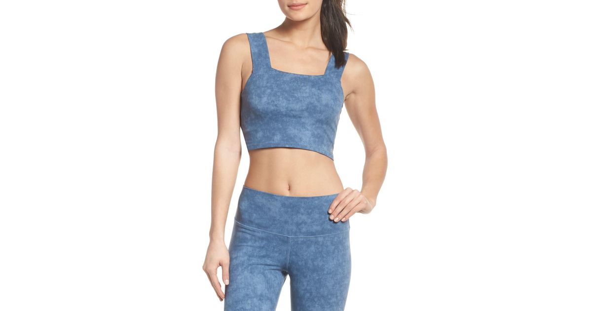 alo binded wide strap crop tank