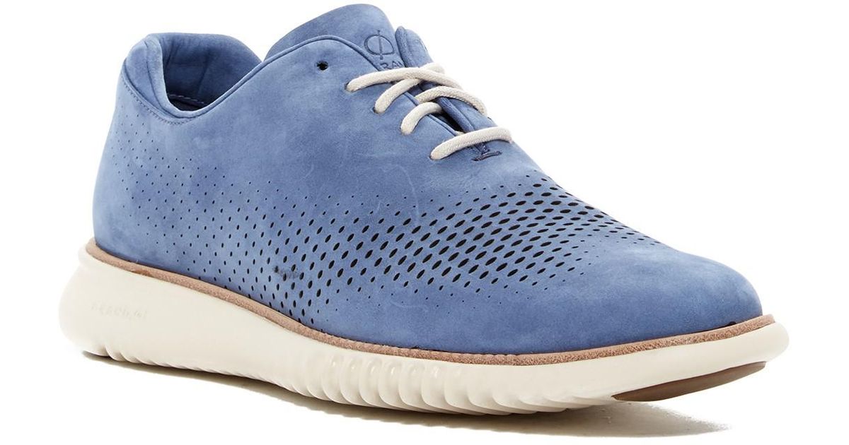 cole haan zerogrand wingtip blue