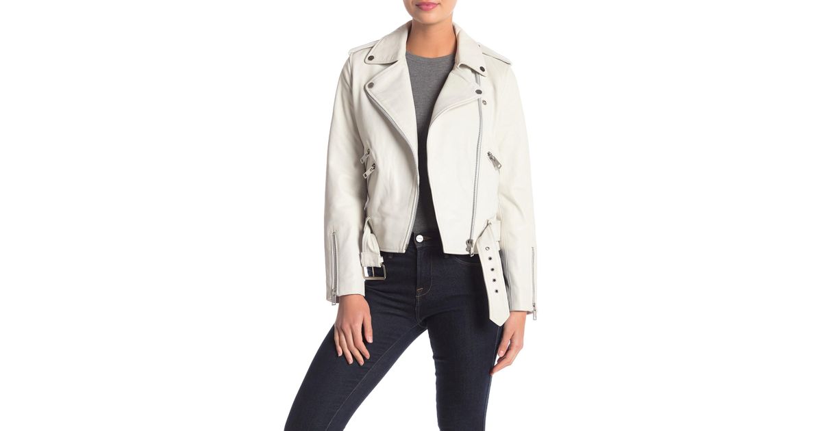Walter Baker Allison Leather Jacket in White Save 1 Lyst