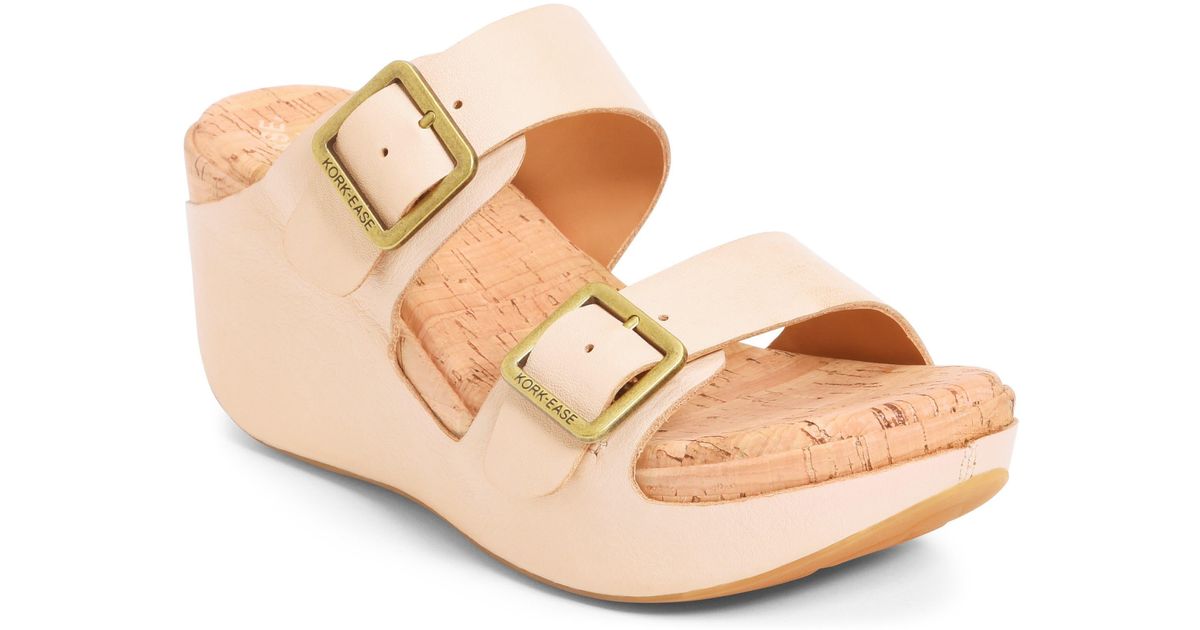 KorkEase Grace Wedge Sandal In Natural Leather At Nordstrom Rack Lyst