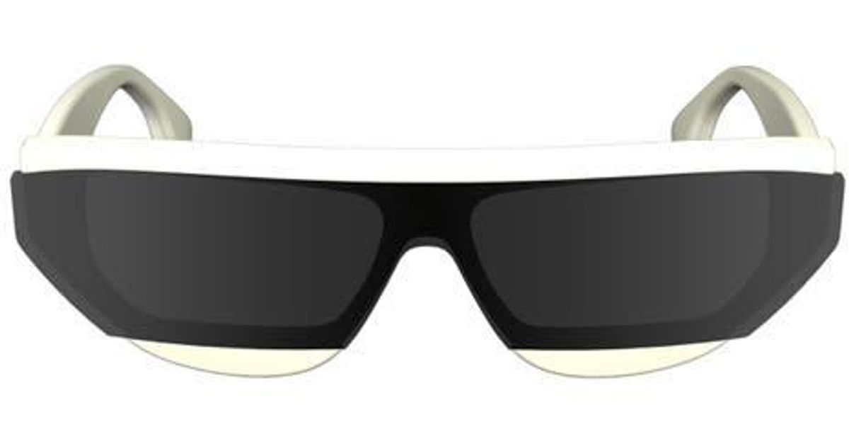 Victoria Beckham 53Mm Guilloche Shield Sunglasses in Black 