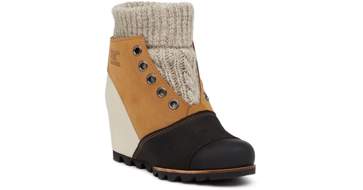 sorel sweater wedge boot