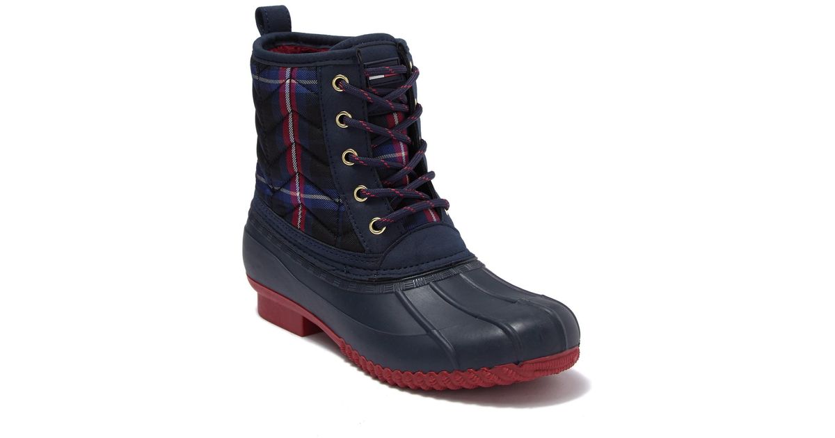 tommy hilfiger rivas quilted duck boot