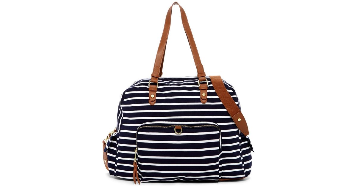 Madden girl glory stripe large jersey weekend bag Clearance