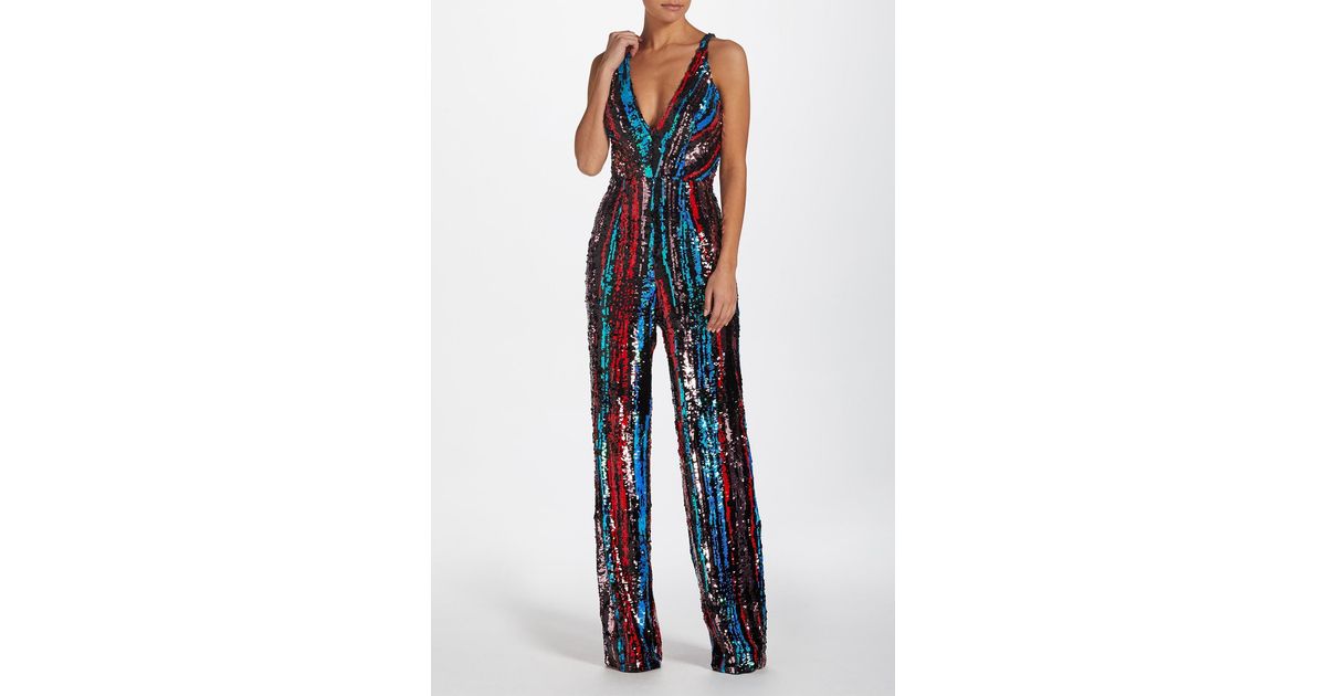 dress the population sequin jumpsuit
