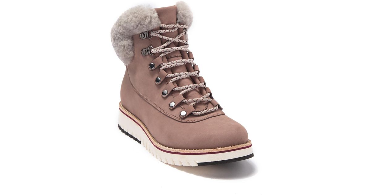 grandexpløre genuine shearling trim waterproof hiker boot