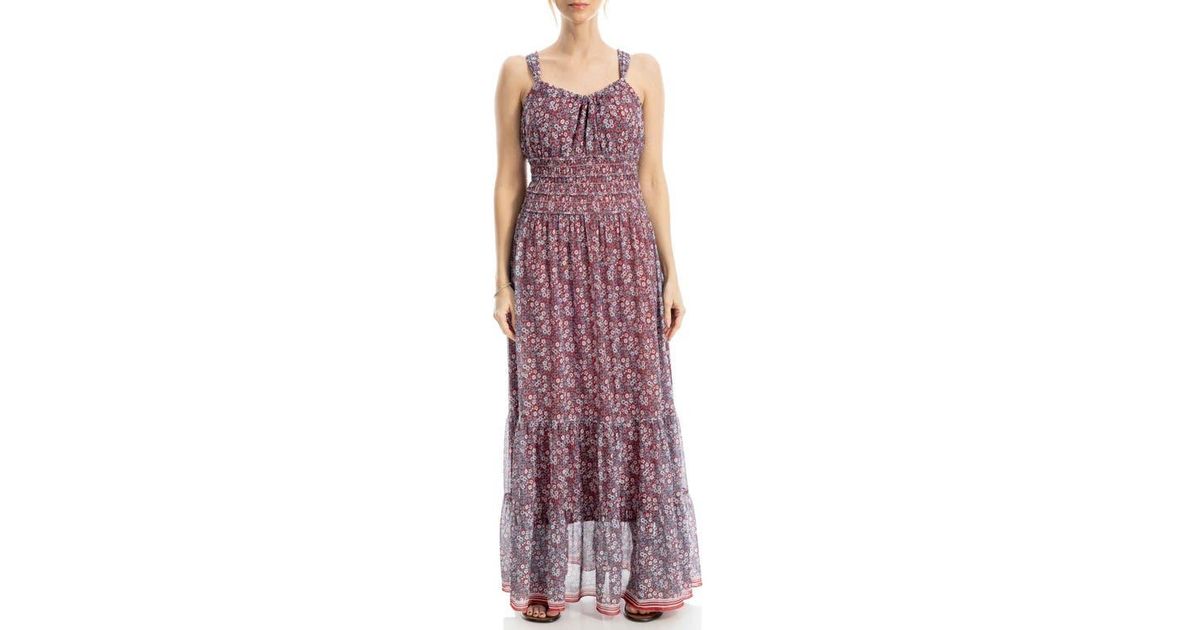 max studio halter dress Tiered Maxi in Purple Marty Dress