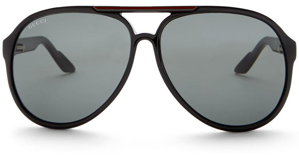 gucci men's aviator acetate sunglasses