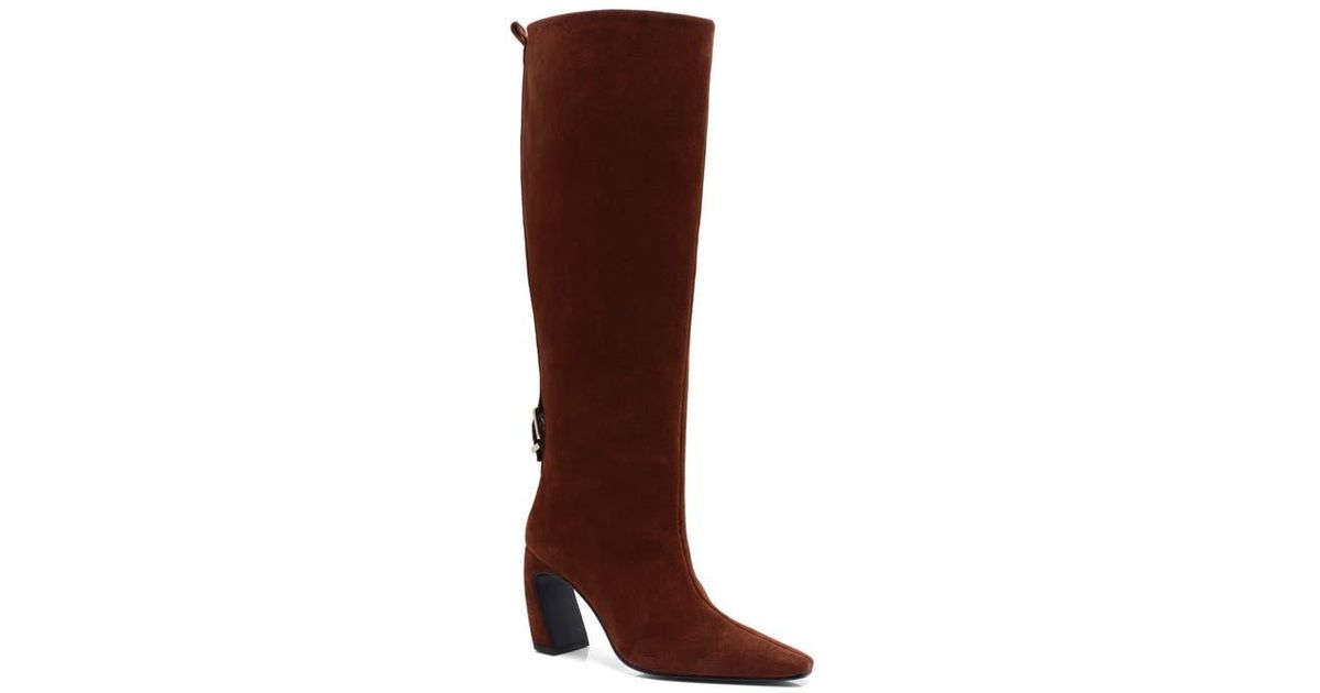 Free People Date Night Knee High Boot in Brown | Lyst