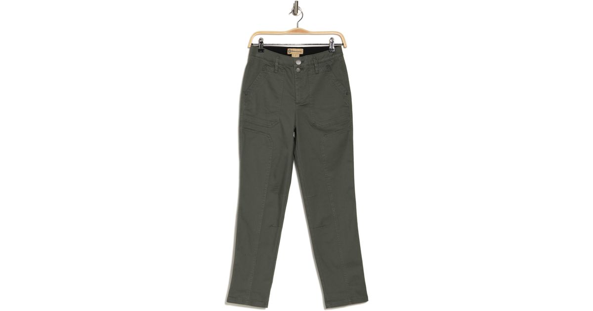 Democracy Ab Technology Patched Roll Cuff Utility Pants in Green | Lyst