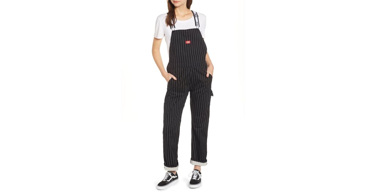 Dickies Cotton Pinstripe Overalls in Black - Lyst