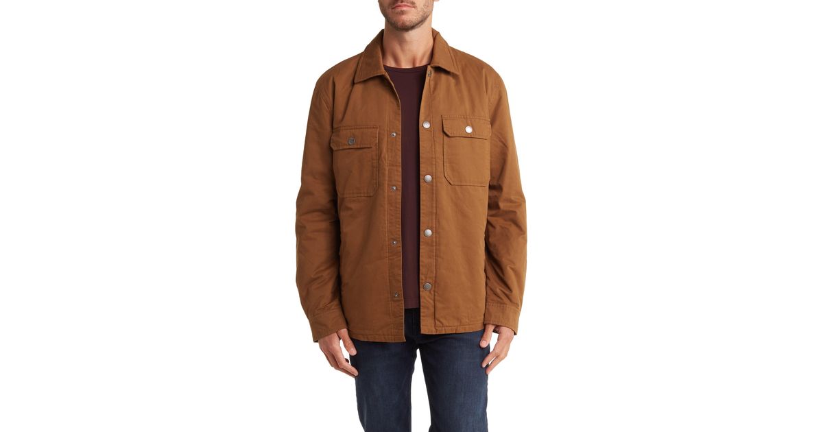 Slate & Stone Brushed Cotton Workwear Jacket in Brown for Men | Lyst