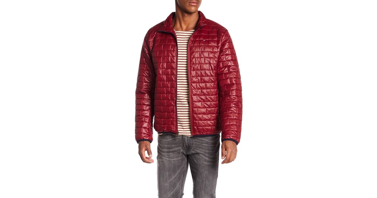 tommy hilfiger box quilted packable puffer jacket