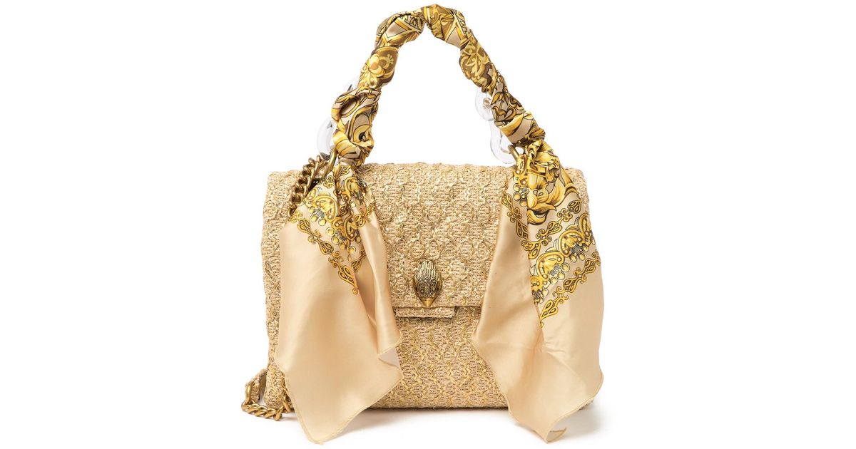 Kurt Geiger Raffia Large Kensington Bag Lyst