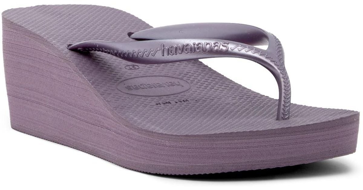 Havaianas High Fashion Platform Wedge Flip Flop Sandal (women) in Purple |  Lyst