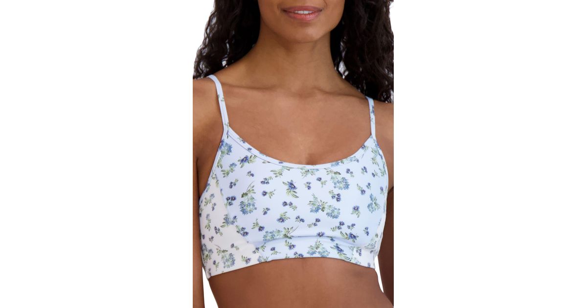 SAGE Collective Ditsy Floral Bralette in Blue