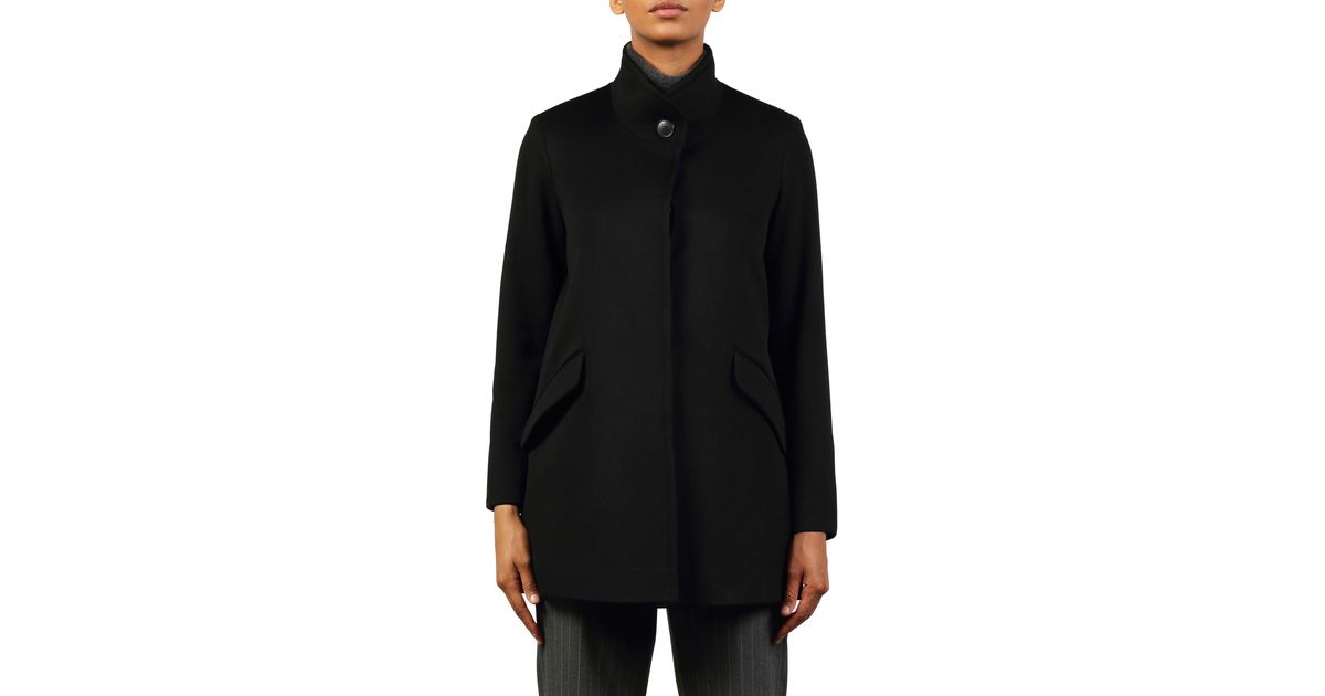 Fleurette Stand Collar Wool Car Coat In Black At Nordstrom Rack Lyst